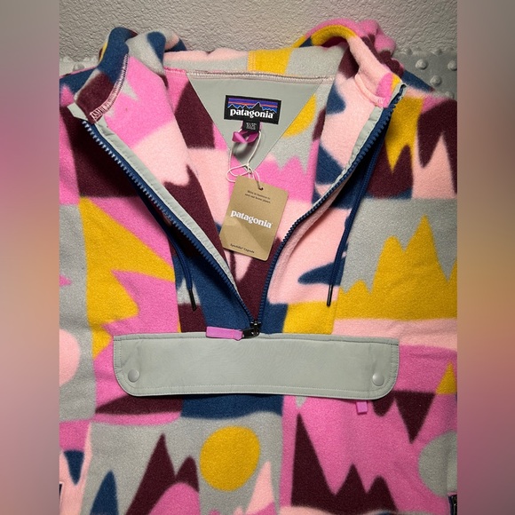 Patagonia Synchilla Pullover Hoodie Cagoule Frontera Marble Pink M XL W XXL NWT - Picture 4 of 7